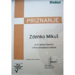 10. rođendan KIV-a na Jarunu - Priznanje